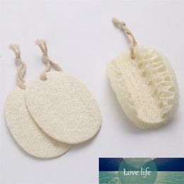 100pcs Natural Loofah Sponge Bath Shower Body Exfoliator Pads With Hanging Cotton Rope household2975