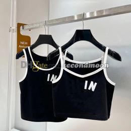 Women Sport t Shirt Sexy Sling Tee Designer Letters Print Camis Quick Drying Breathable Tanks Top