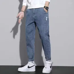 Men's Jeans Loose Casual Trousers Stretch Leggings Trend All Match Pants Spring Autumn Y2K Korean Vintage Harajuku Men Male Clothes