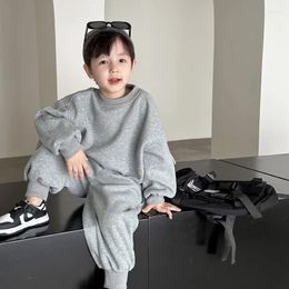 Clothing Sets Boys Autumn 2023 Fashion Sports Clothes Children Loose Long Sleeve Sweatshirt And Sweatpants 2pcs Outfits