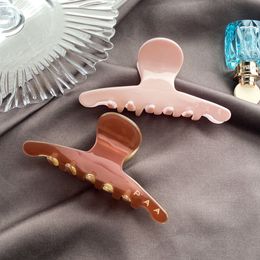 Barrettes Designer Brand Morandi Colour High Quality Shark Clamp France Simple Design Daily Jewellery Charming Girl Face Washing Makeup Hair Clip