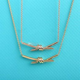 Womens Knot drill Necklace Designer Jewellery for women Diamonds Necklace Complete Brand as Wedding Christmas Gift280C