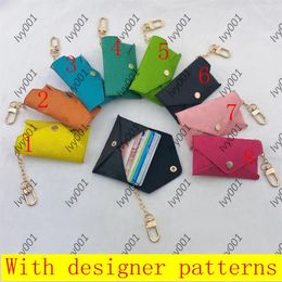 Fashion Designer patterns key pouch coin purse wallet designers wallets purses card holder moneybag leather mini bag for men women327c