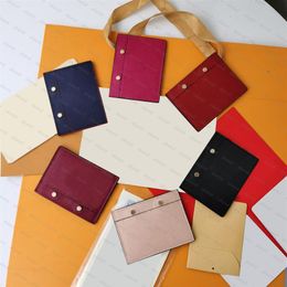 Top quality Card holder Wallets Key Purse Luxurys Designers Holders single handbag Men Women's COIN Genuine Leather Blac293K