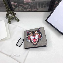 quality canvas genuinel leather cat short mens wallet with box s s wallet womens wallet purse credit card holder 95272x