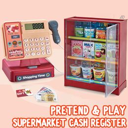 Kitchens Play Food Pretend Cash Register Children Miniature Items Puzzle Toy House Girl Electric Multifunctional Girls Gift 231205