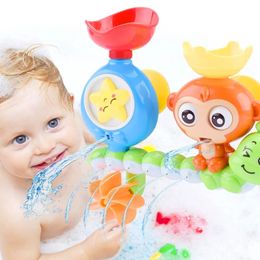 Bath Toys Baby Bath Toys Wall Sunction Cup Track Water Games Children Bathroom Monkey Caterpilla Bathe Play Water Game Toy for Kids Gifts 231204