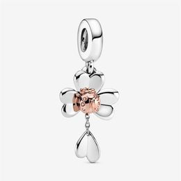 New Arrival Charms 925 Sterling Silver Clover and Ladybird Dangle Charm Fit Original European Charm Bracelet Fashion Jewellery Acces2997