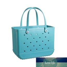 Practical Fashion Waterproof Woman Eva Tote Large Shopping Basket Bags Washable Beach Silicone Bog Bag Purse Eco Jelly Candy Lady 2820