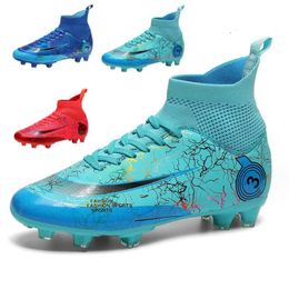 Men's Football Boots High-Top Soccer Shoes Kids High Quality Anti-Slip Grass Training Soccer Cleats Wide Size 31-48 New Arrival