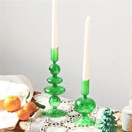 Nordic Artist Style Candle Holders Candlestick Wedding Table Centerpieces Fashion Decoration for Home Designers Crystal Glass 2112218s