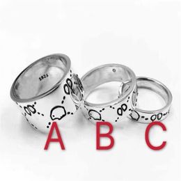 Band Fashion 925 sterling silver skull rings moissanite anelli bague for mens and women Party promise championship jewelry lovers 350b