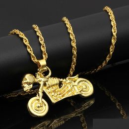 Pendant Necklaces Hip Hop Necklace Accessories Men Jewelry Nightclub Motorcycle Drop Delivery Jewelry Necklaces Pendants Dhvjh