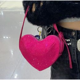 Waist Bags Heart-shaped Crossbody Bag For Women Packs Designer PU Leather Shoulder Female Ladies Evening Handbags