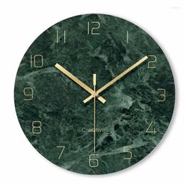 Wall Clocks Nordic Marble Clock Modern Minimalist Bedroom Art Personality Creative Living Room Fashion Watch