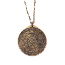 Vintage Seals Of The Seven Archangels Pendant Religious Rune Amulet Men and Women Necklace232Y
