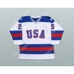 Custom 1980 MIRACLE ON ICE TEAM USA BUZZ SCHNEIDER 25 HOCKEY JERSEY NEW Top Stitched S-M-L-XL-XXL-3XL-4XL-5XL-6XL