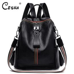 Luxury Soft Leather Women Travel bags High Qualtiy Durable Leather Backpack Fashion Large Capacity Girls283A