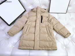 New designer baby jackets high quality winter kids down Outwear Size 110-160 Knee length hooded child coat Nov25