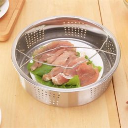 Double Boilers S/M/L Dumplings With Holes Compatible Pot Stainless Steel Basket Cage Cakeware Steamer Cooker