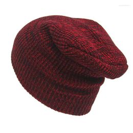 Berets Bigsweety Knitted Hip Hop Hat Unisex Beanies Winter Warm Hats Cap Skullies Stripe Male Female Caps High Quality