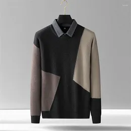 Men's Sweaters Casual Pullovers Round Neck Knitwear Sweatshirts High Quality Solid Harajuku Pullover Knitted Tops Male Clothing