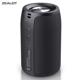 Computer Sers ZEALOT S32 Portable Wireless Ser Subwoofer Stereo Waterproof Powerful Column Outdoor Boom Box TF Card AUX Audio 231204