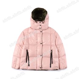 Winter New Pink Hooded Down Jacket Design Fashion Bread Coat Coat Lacquered Down Coat Ladies Waterproof Vest Coat Thick Bread Down Coat Coat