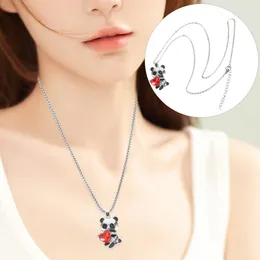 Pendant Necklaces Panda Necklace Women Heart Girls Necleses Female Jewelry Blue Crystal Personalized