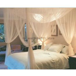 Crib Netting 4 Colours Four Corner Home Practical Mosquito net made of polyester Fibre With Storage Bag Protection Bedroom 190*210*240cm Q231205