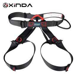 Climbing Harnesses Xinda Professional Outdoor Sports Safety Belt Rock Mountain Harness Waist Support Half Aerial Survival 231204