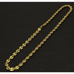 Stainless Steel Coffee Bean Chain Gold Silver Color Plated Necklace And Bracelets Jewelry Set Street Style 22 wmtDny whole20315n