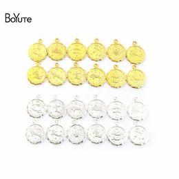 BoYuTe 12 Pieces Set 10 Sets Lot Metal Brass Mix 12MM Zodiac Charms for Jewelry Making DIY Hand Made Jewelry Accessories Parts212y