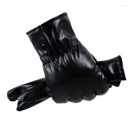 Cycling Gloves Winter Windproof Leather For Men Women Touchscreen Warm Outdoor Bicycle Motorcycle Ski Camping Hiking Cold