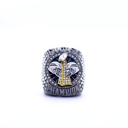 Cluster Rings 2021 Fantasy Football Championship Ring Gunmetal and Gold Tone Award for Ffl Champion306k Drop Delivery Jewelry Dhjye