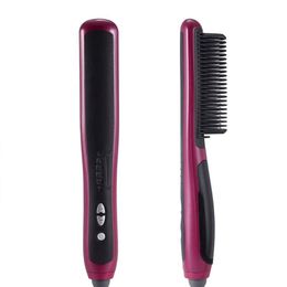 2018 Salon Hair Iron Hair Straightening Escova Alisadora electric hair straightener brush 1PCS ionic heat brush277N