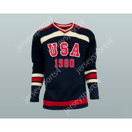 Custom 1980 MIRACLE ON ICE USA MIKE ERUZIONE HOCKEY JERSEY NEW Top Stitched S-M-L-XL-XXL-3XL-4XL-5XL-6XL