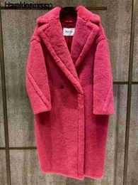 Luxury Wool Alpaca Coat Coat Maxmaras Same Material maxmara 23 Autumn/Winter TEDGIRL Women's Classic1LW6