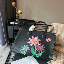 New Tote Bag Fashion Leisure Top Designer Bag Luxury Material Large Capacity High Beauty Flower Bag