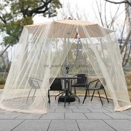 Crib Netting Umbrella Mosquito Netting for Outdoor Garden Patio Umbrellas Adjustable Rope Polyester Sunshade Mosquito Net for Travel Tent Q231205