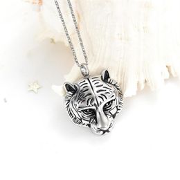 Pendant Necklaces XJ002 Tiger Head Design Pet Cremation Jewellery - Memorial Urn Locket For Animal Ashes Keepsake311d