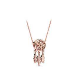 Christmas gift Rose gold Necklaces Dream catcher string S925 Sterling Silver Clavicle Chain Women Pendant Necklace Original Box fo317V