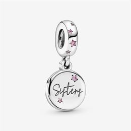 New Arrival 100% 925 Sterling Silver Forever Sisters Dangle Charm Fit Original European Charm Bracelet Fashion Jewelry Accessories2223