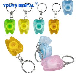 Dental Floss with Key Chain for Gum Care Teeth Cleaning Portable Flosser Oral Kit Hygiene Clean Wire 50pcsset 231204