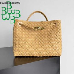 Bottegaaveneta Andiamos Bags 6b Woven Series Womens Bag Double Sided Sheepskin 2023 New Large Andiamo Horizontal Handbag European and American Fashion 35vc frj