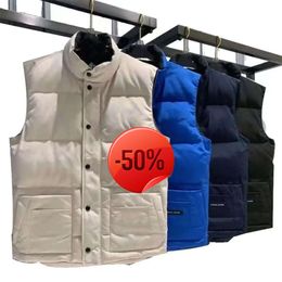Christmas Discount ~Men's Down Parkas 2024 Designer Vest pocket jackets long sleeve zipper Badges men downs casual coat hoodie goose tops Outwear Multiple Colour