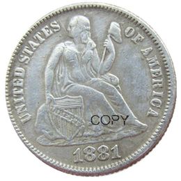 US Liberty Seated Dime 1881 P S Craft Silver Plated Copy Coins metal dies manufacturing factory 238z