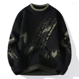 Men's Sweaters Korean Style Hole Decoration Knitted Sweater/Male Slim Fit High Quality Long Sleeve Pullover Man Casual Sweater 4XL-M