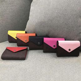 brand designer fashion women pu short triple folding wallets clutch bag Card Holder small cute coin Purse wristlets no bo264E303S