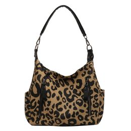 Evening Bags Luxury Patent Leopard Handbag Designer Canvas Purses Ladies Large Shoulder Crossbody Tote Sac 231205